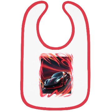 Discover Nice sport car, red storm and effects Bibs