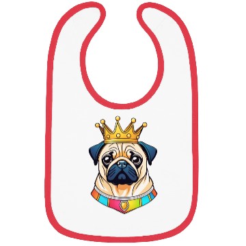 Discover "The crowned ones" - Pug Bibs