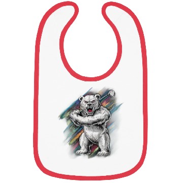 Discover Bear playing Golf, Big Bear Golfer player Sport Bibs
