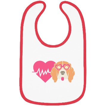 Discover Beagle Dog Mom Heartbeat Bibs