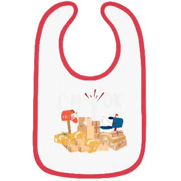 Discover Funny Postal Worker I'm Ok Mailman Bibs