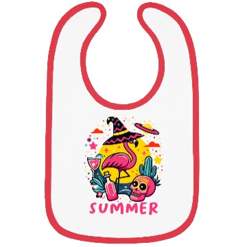Discover Paradise Tropical Flamingo Summer Bibs