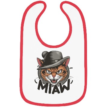 Discover Miaw! Cat in a Hat Bibs