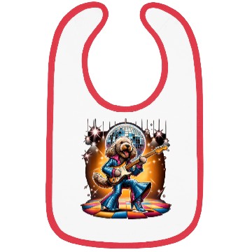 Discover Disco Guitar Labradoodle Dog Bibs
