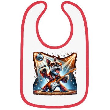 Discover Disco Guitar Schnauzer dog Bibs