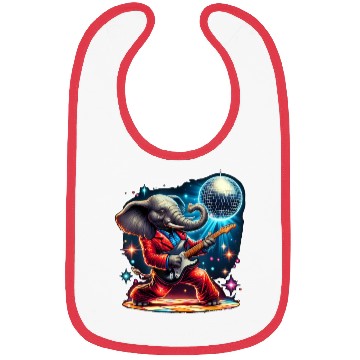 Discover Disco Ball Guitar Elephant Bibs