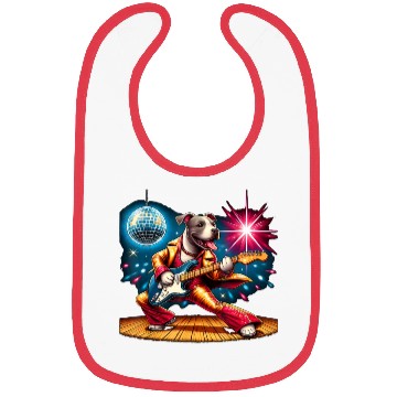 Discover Disco Ball Guitar dog Bibs