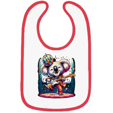 Discover Disco Ball Guitar Koala Bibs