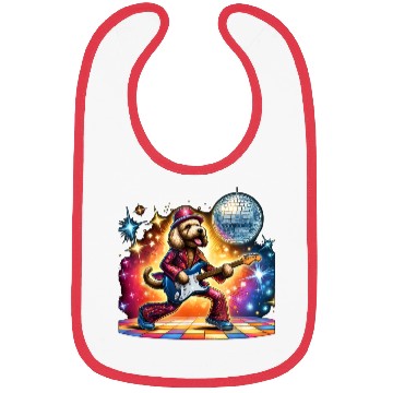 Discover Disco Guitar Labradoodle Dog Bibs