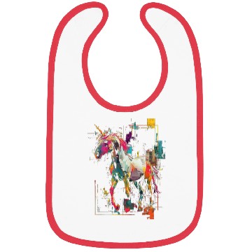 Discover Unicorn Rainbow Animal Illustration Bibs