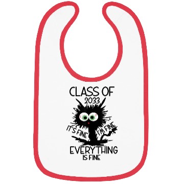 Discover Funny Design Graduation Year 2033 Bibs