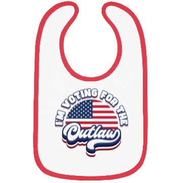 Discover I'm Voting For The Outlaw - US Flag Bibs