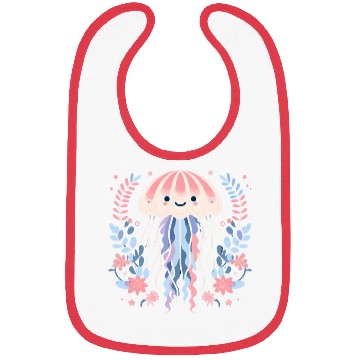 Discover Floral Jellyfish Delight Bibs