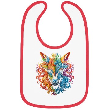 Discover Mandala Animal Graphic Colorful Bibs