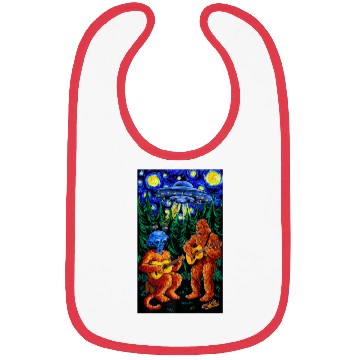 Discover UFO Bigfoot Sasquatch Camping Playing Bibs