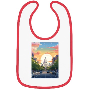 Discover Sunset in US Capitol Washington DC Bibs