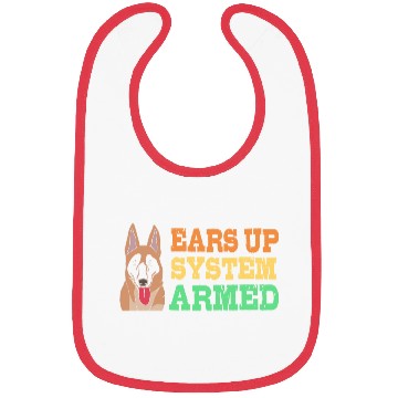 Discover Retro Dog Ears Up System Armed Belgian Malinois Bibs