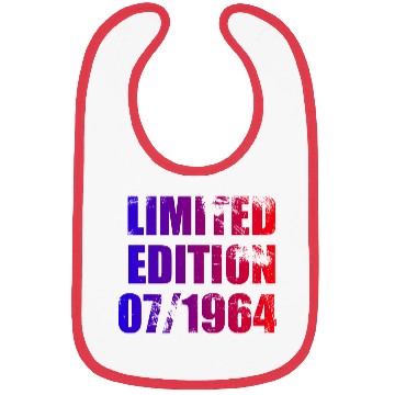 Discover 60th birthday Limited Edition 07/1964 Bibs