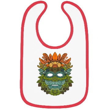 Discover Maya God Mayan Mythology Itzamna Colorful Tribal Bibs