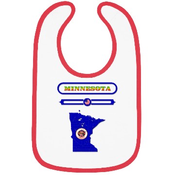 Discover MINNESOTA MAP, MINNESOTA, USA. SAMER BRASIL Bibs