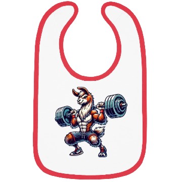Discover Llama Alpaca Barbell Weightlifting Workout Bibs