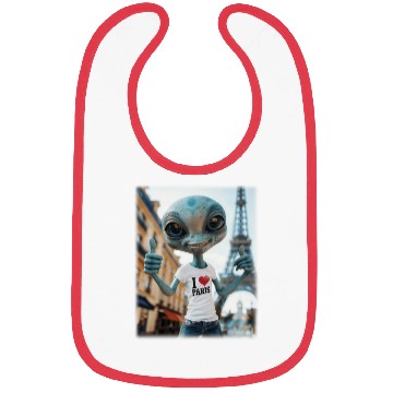Discover A Alien in Paris. I love Paris Bibs