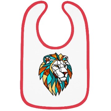 Discover Geometric Lion Stained Glass Bibs Disgin