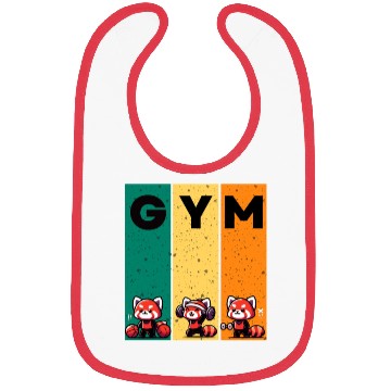 Discover gym red panda funny workout Bibs
