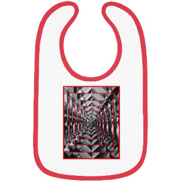Discover Black/gray rectangle, deep effect and red lines. Bibs