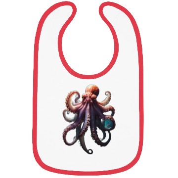 Discover Ethereal octopus tentacle poses in dramatic light Bibs