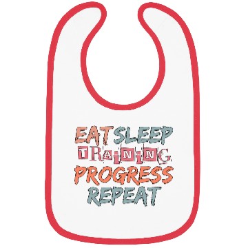 Discover Eat Sleep Training Progress Repeat Bibs