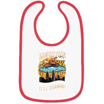 Discover Unpredictable Houston Weather - Fun City Art Bibs