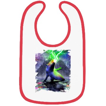 Discover Capybara Spewing Lightning Funny Bibs