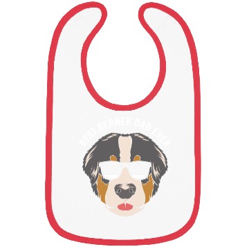 Discover Best Bernese Dad Funny Bernese Dog With Glasses Bibs