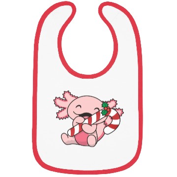 Discover Axolotl Christmas Candy Cane Sweet Axolotl Bibs
