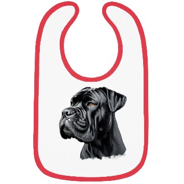 Discover Black Cane Corso Dog Art Bibs, Realistic Dog