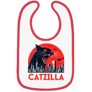 Discover Catzilla Cat Japanese Premium Bibs