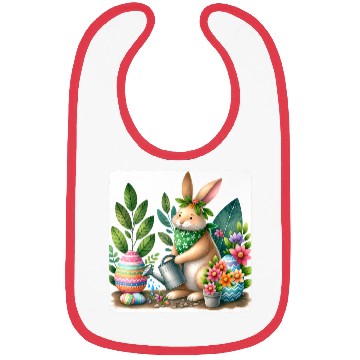 Discover Rabbit Planting Garden Easter Bandana Bibs