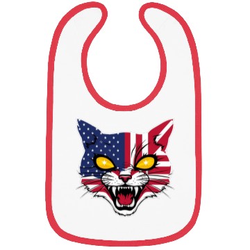 Discover Patriotic Cat With USA Flag Bibs