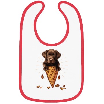 Discover Labrador Lover CHOCOLATE LAB Ice Labrador Bibs