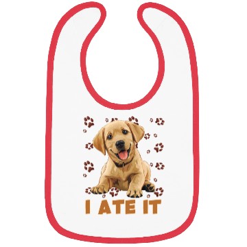 Discover Labrador HUNGRY I ATE IT Labrador Lover Funny Bibs