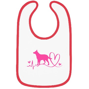 Discover Cute Heartbeat Australian Cattle Dog For Women Bibs