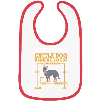 Discover Blue Heeler Australian Barking Logic Cattle Dog Bibs