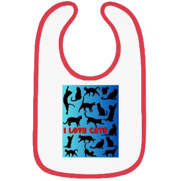 Discover Cat figures in black and blue Bibs