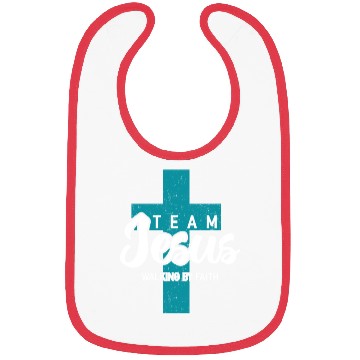 Discover Team Jesus Walking By Faith Inspirational Design Bibs