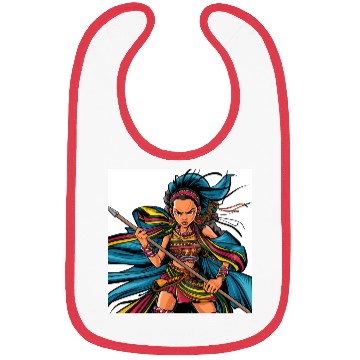 Discover Maasai anime warrior girl Bibs