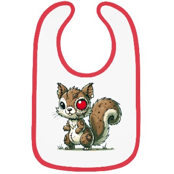 Discover scary zombie squirrel for Halloween fun Bibs