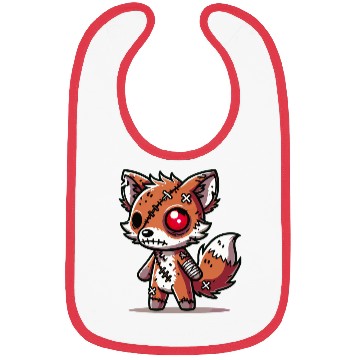 Discover scary zombie fox for Halloween fun Bibs