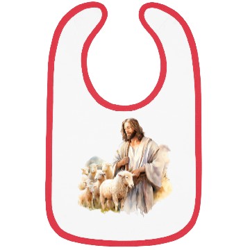 Discover Lord Jesus Church Sheep Peace Bibs