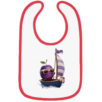 Discover Fruit Boating Plum Bibs